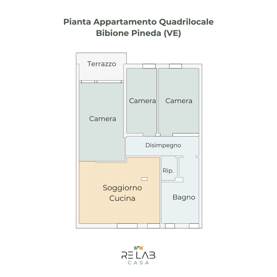 Pianta Tamai RELAB Appartamento in vendita a Bibione Pineda esclusiva agenzia RELAB Casa Portogruaro